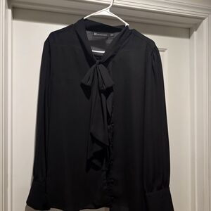 New York & Company Black Button Down Blouse